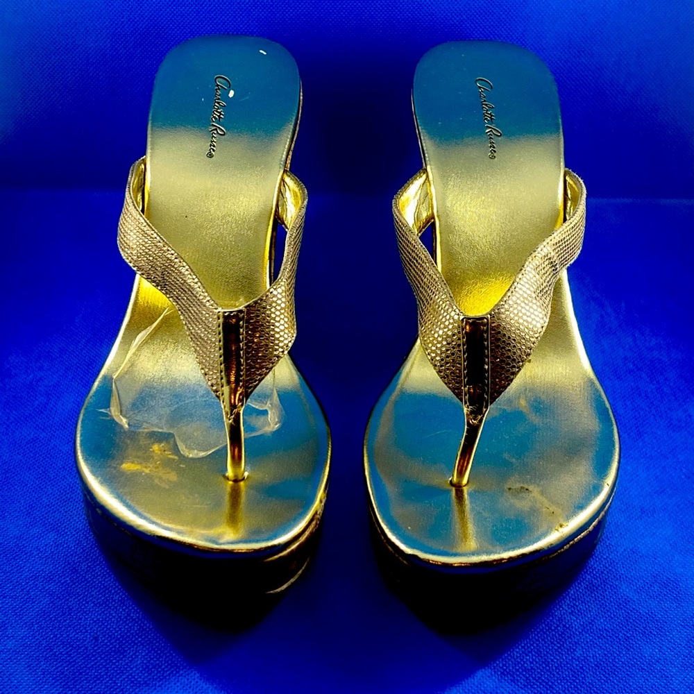 Wedge thong sandals